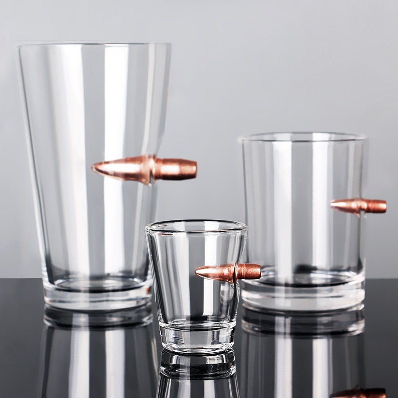 Bullet-Inspired Crystal Glass Set