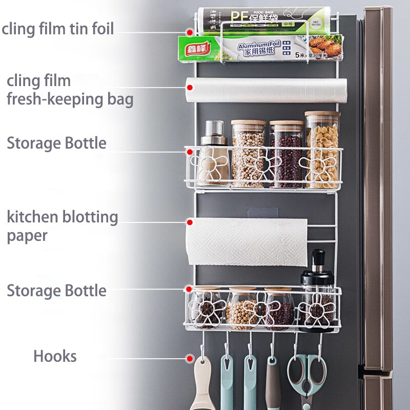 Multi-Layer Storage Rack & Organizer | Refrigerator Mounted | Simply Modern