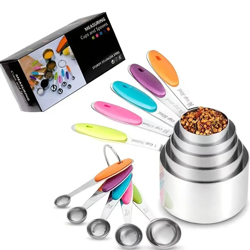 Stainless Steel Measuring Cups and Spoons Set | Simply Modern