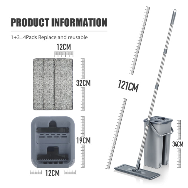 Floor Hero | Flat Mop and Bucket Set | Simply Modern