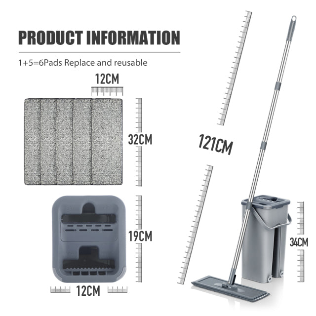 Floor Hero | Flat Mop and Bucket Set | Simply Modern